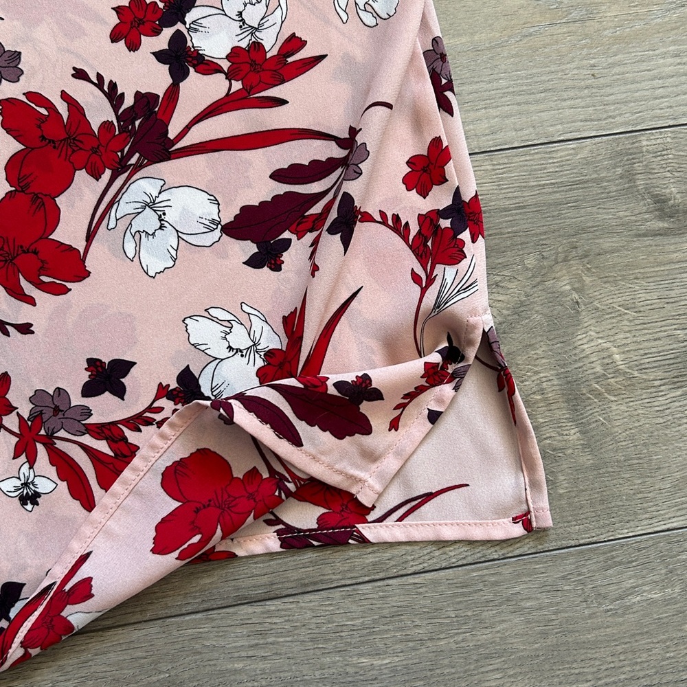 Floral Pink and Red Women's Top - Picture 12 of 13